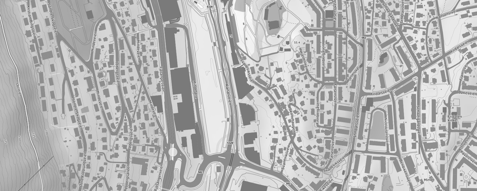 Kart over Kanalveien 60, 5068 Bergen